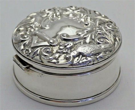 denmark metal trinket box with animal on top|DANISH SILVER TRINKET Box By F Hingelberg £55.00.